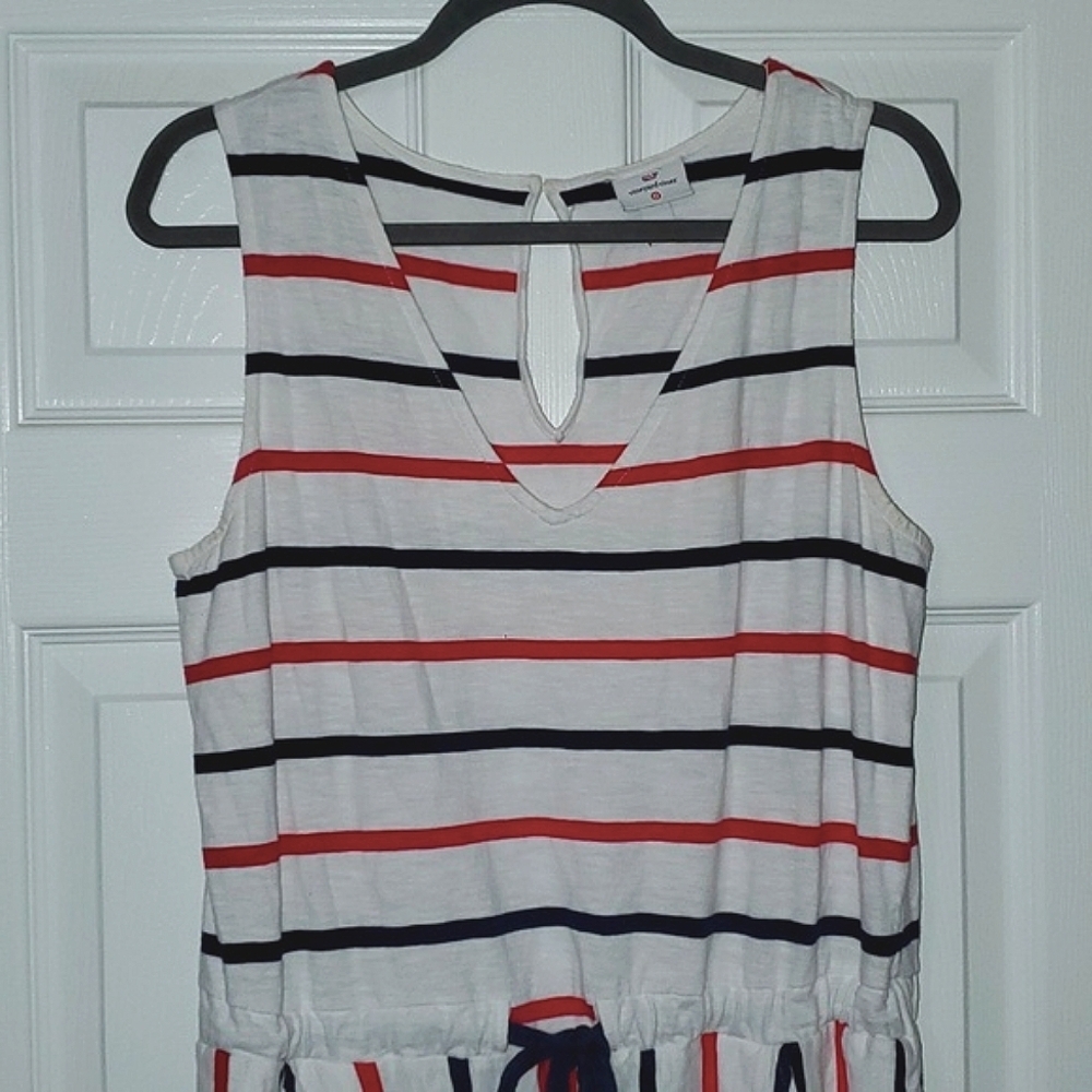 Vineyard Vines for Target Red, White, and Blue, Striped Romper Size Medium - Picture 7 of 8